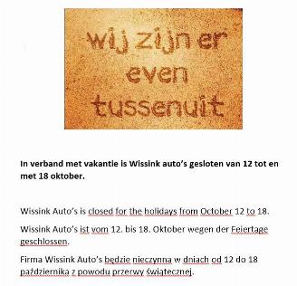  Fiat  WEGENS VAKANTIE GESLOTEN 12 tm 18 OKTOBER 2026/10