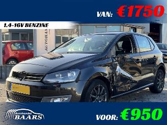 krockskadad bil auto Volkswagen Polo 1.4-16V Comfortline 2010/12