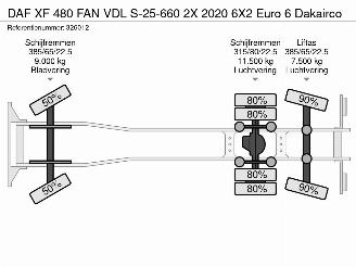 DAF XF 480 FAN VDL S-25-660 2X 2020 6X2 Euro 6 Dakairco picture 31
