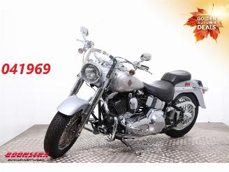 damaged motor cycles Harley-Davidson  FLSTC Fat Boy Vance & Hines 5.551 Mijl! 2002/1