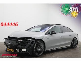 krockskadad bil auto Mercedes EQE AMG 53 4MATIC+ 90 kWh Pano 360° HUD AR Burmester 830 km!! 2025/6