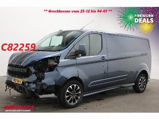 škoda dodávky Ford Transit Custom 2.0 TDCI 185 PK Aut. L2-H1 Sport Navi Airco Cruise SHZ Camera AHK 2022/4