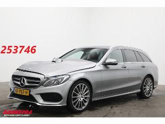 krockskadad bil auto Mercedes C-klasse Estate 300 CDI HYBRID Prestige AMG LED Leder Burmester SHZ PDC 2015/8