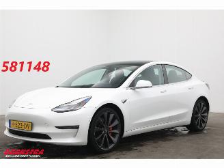 škoda osobní automobily Tesla Model 3 Performance AWD 75 kWh Pano LED ACC Leder Camera 92.601 km! 2019/12