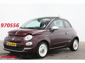Vaurioauto  passenger cars Fiat 500 1.2 Lounge Schuifdak Leder Navi Clima Cruise PDC 64.483 km! 2018/4