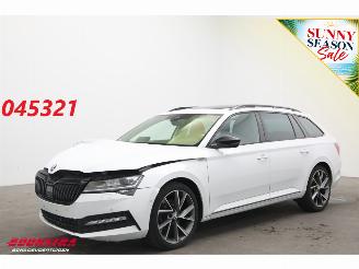 uszkodzony samochody osobowe Skoda Superb Combi 2.0 TDI 200 PK DSG SportLine LED ACC Virtual Camera LRHZ AHK 2024/5