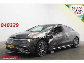 krockskadad bil auto Mercedes EQS 450+ AMG Line 108 kWh Pano LED ACC Burmester Memory Camera AHK 2023/11