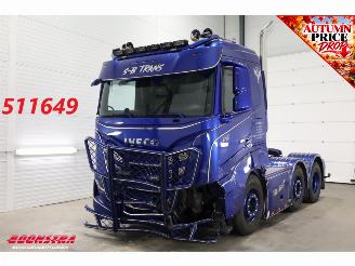 dañado camiones Iveco S-way 530 6X2 Full Air ACC Leder Showtruck 67.003 km! 2024/7