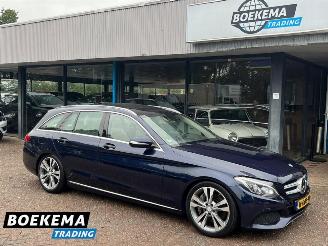 krockskadad bil auto Mercedes C-klasse 350e Panorama HUD Burmester Leer Memory Navi Camera 2016/2
