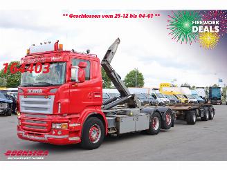 krockskadad bil vrachtwagen Scania R R480 Joab + Kelberg 6X2 Anhänger 2007/4